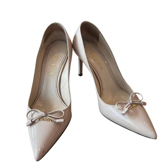 Prada Nude Bow Heels - Picture 2 of 12
